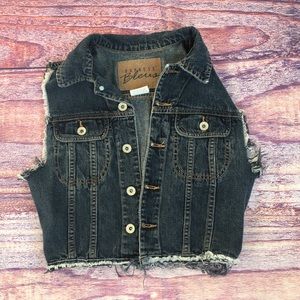 Express jean vest. Distressed style